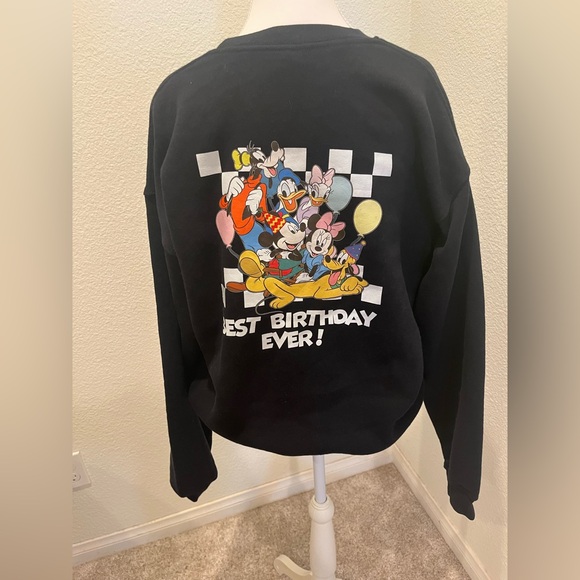 Custom Black Navy Minnie Mouse Birthday Sweater NEW - Picture 2 of 4